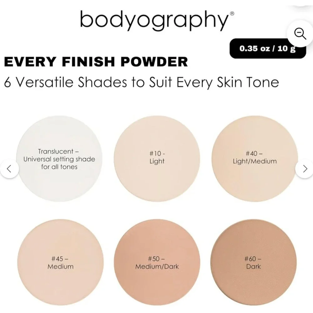 Bodyography Every Finish Powder 040 Face Makeup 0.35oz 10g New in Box